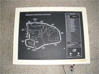 Prison Fence Zone Microwave Lighted Board  28x22