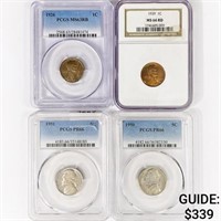 [4] US Varied Coinage NGC,PCGS PR,MS 1926-1951