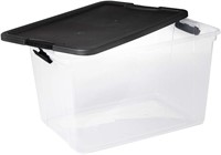 64 Quart Latching Clear Storage Container 2 Pack