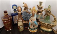 Lot w/ Vtg Decanters incl Stitzl Weller Cabin