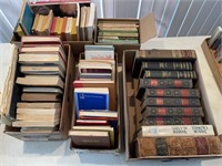 5 boxes vintage books