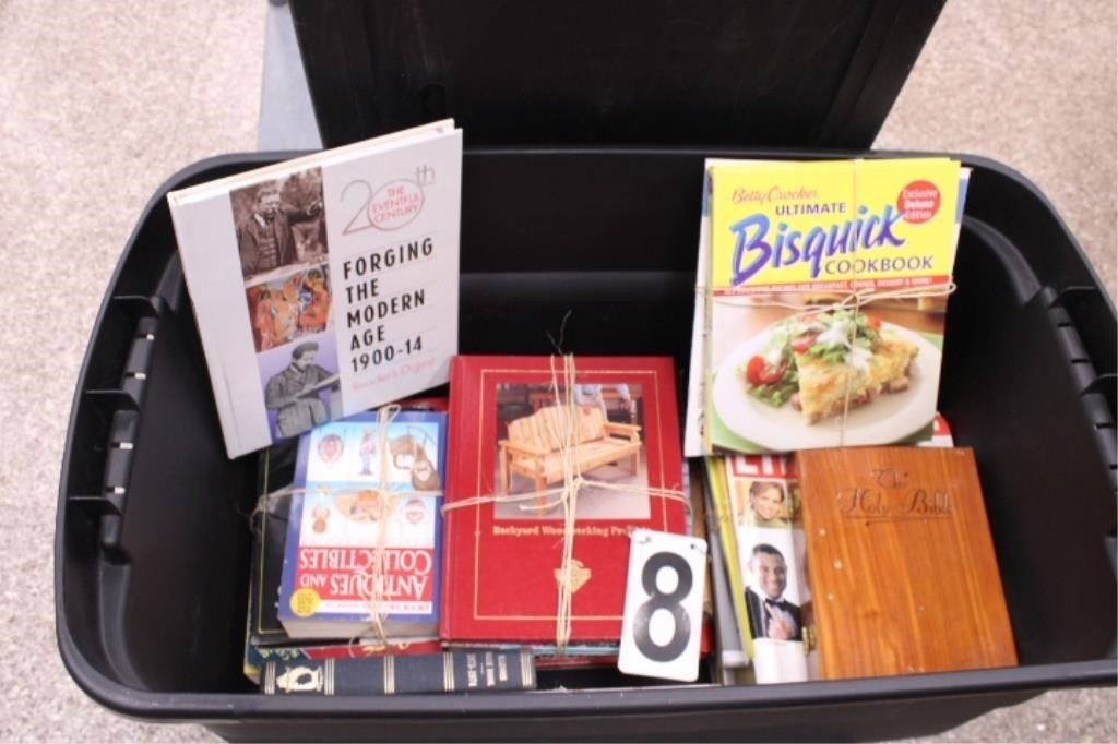 Tote of Books Includes Woodworking Projects