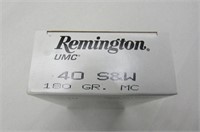 50 Rounds of 40 S&W Remington Ammo - NO SHIP