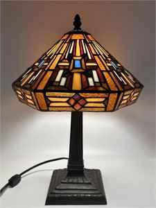 Arts & Crafts Stained Glass Lamp