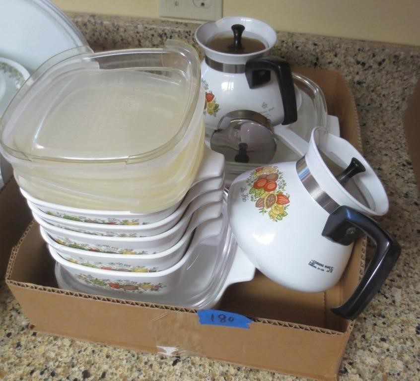 Corning Ware baking dishes & coffee pots
