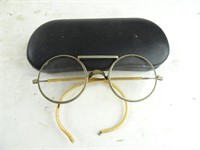 Vintage Cesco Circular Bifocal Glasses in Case