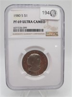 1980 S 1$ PF69 ULTRA CAMEO NGC