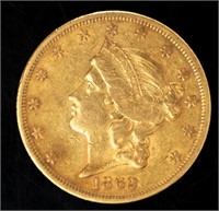 Coin 1862-S $20 Gold Liberty Head-VF