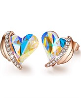( New ) CDE Women Stud Earrings, Elegant heart