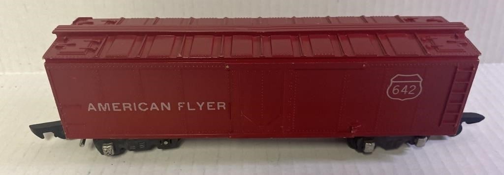 VINTAGE AMERICAN FLYER 642 RED CATTLE CAR