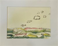 PRETTY CATHERINE MCACITY SIGNED WATERCOLOR