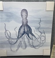 New, Swimming  Octopus  Canvas 
36” Square