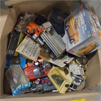 (BD) Box of various collectable toys, some in