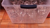 50 pieces of crystal stemware: matching