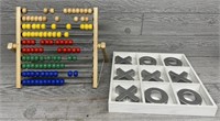 Large Tic Tac Toe Game With Abacus Game