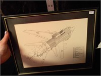 SKETCH OF A  MILITARY JET WITH IDENTIFICATION
