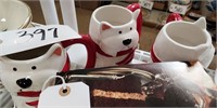 (3) Pier I Dog Hot Chocolate Mugs