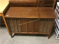 Zenith record player, radio cabinet and table