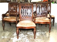 Bernhardt Dining Chairs with Leather Seats