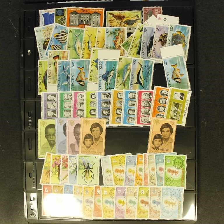 St Vincent Stamps Mint on Vario pages