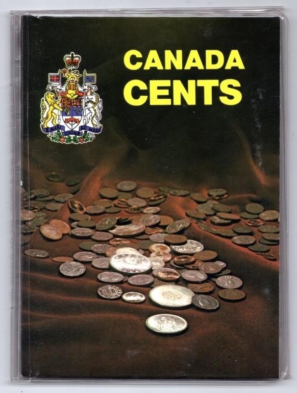 Canada Cents Folder with 70 Coins
