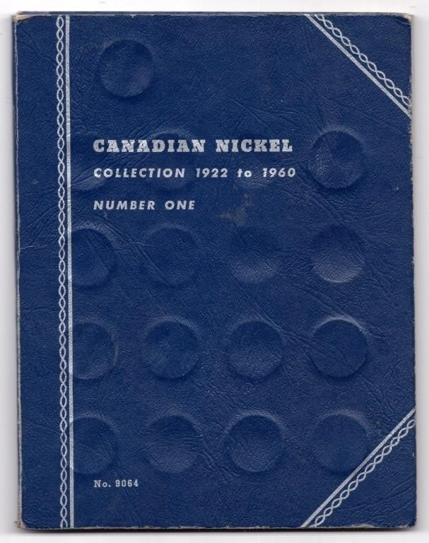 Canadian Nickel Whitman Folder 1922 to 1960