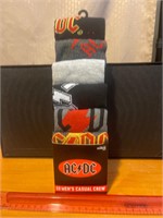 New AC/DC men’s 6 pairs casual crew socks 8-12