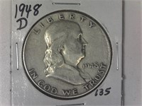 1948-D Franklin Half Dollar