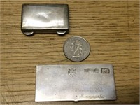 2 STER. SILVER POSTAGE STAMP HOLDERS