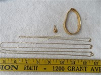 Three Necklaces/1 broken, Pendant & Bracelet