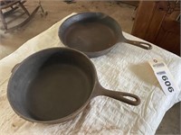 (2) Wagner cast iron skillets
