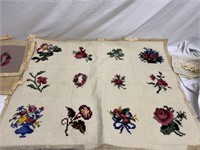 1950's handmade wool rug w/ orig receipts - XC