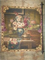 Tapestry Wall Hanging /flowers in parlour