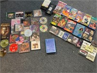 Box of DVD's and CD's