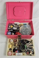 Plastic Sewing Case W/ Supplies