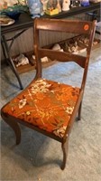 DINING ROOM CHAIR WITH FLORAL SEAT