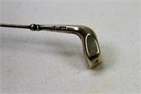 Sterling Silver Golf Club Charles Horner Hatpin