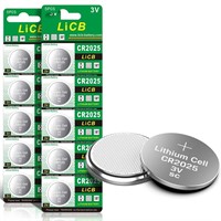 LiCB CR2025 3V Lithium Battery(10-Pack)