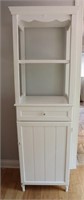 White Country Chic Storage Cabinet & Shelf