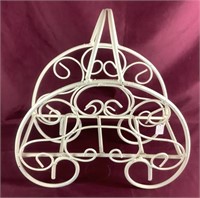 Painted Wrought Iron Book Rack