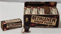 10 Vintage Bethlehem Spark Plugs In Original Boxes
