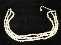 Vintage Fresh Water Pearl 3-Strand Necklace