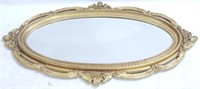 Vintage Gilded Oval Mirror - 53" x 30"