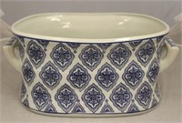 Large Blue and White Tub