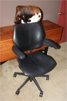 Nice Modern Office Chair w/Animal Hide Head Rest