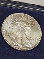 1987 UNC American Silver Eagle w/ Case