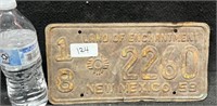 1959 NEW MEXICO LICENSE PLATE