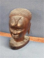 Wood oriental bust