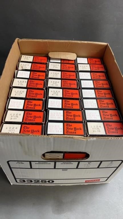 52 Microfilm Rolls of 1920-1940 New York Times