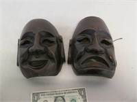 Wooden Comedy & Tragedy Mask Set